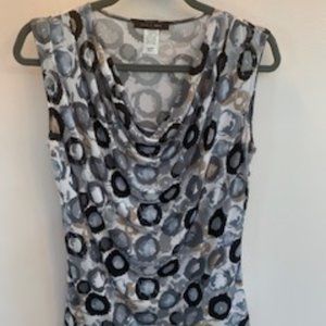 Jennie & Marlis Sleeveless Circle Print Blouse Size Small